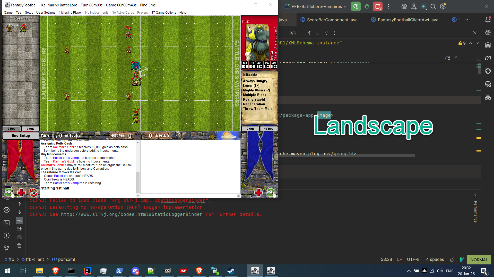 Screenshot dari mode landscape pada resolusi 1920x1080.